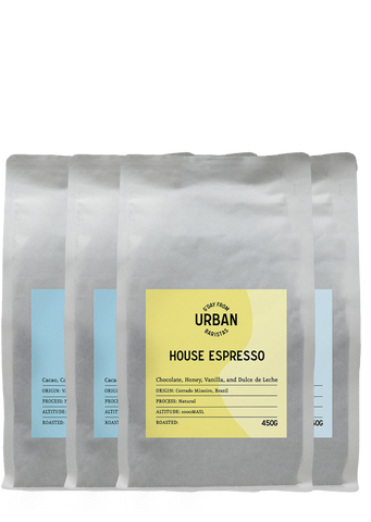 3x Decaf and 1x Urban Espresso