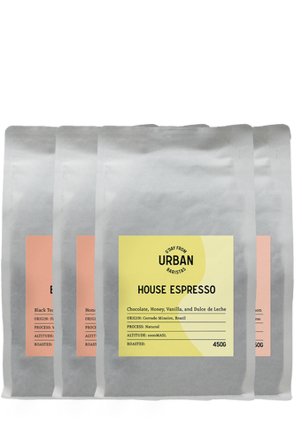 3x Roaster's Choice and 1x Urban Espresso